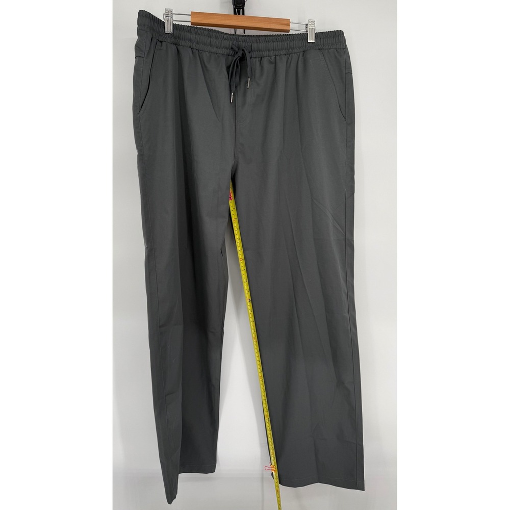 Coofandy Mens Gray Drawstring Waist Straight Leg Polyester Pants Sz 2XL NEW - Picture 4 of 13